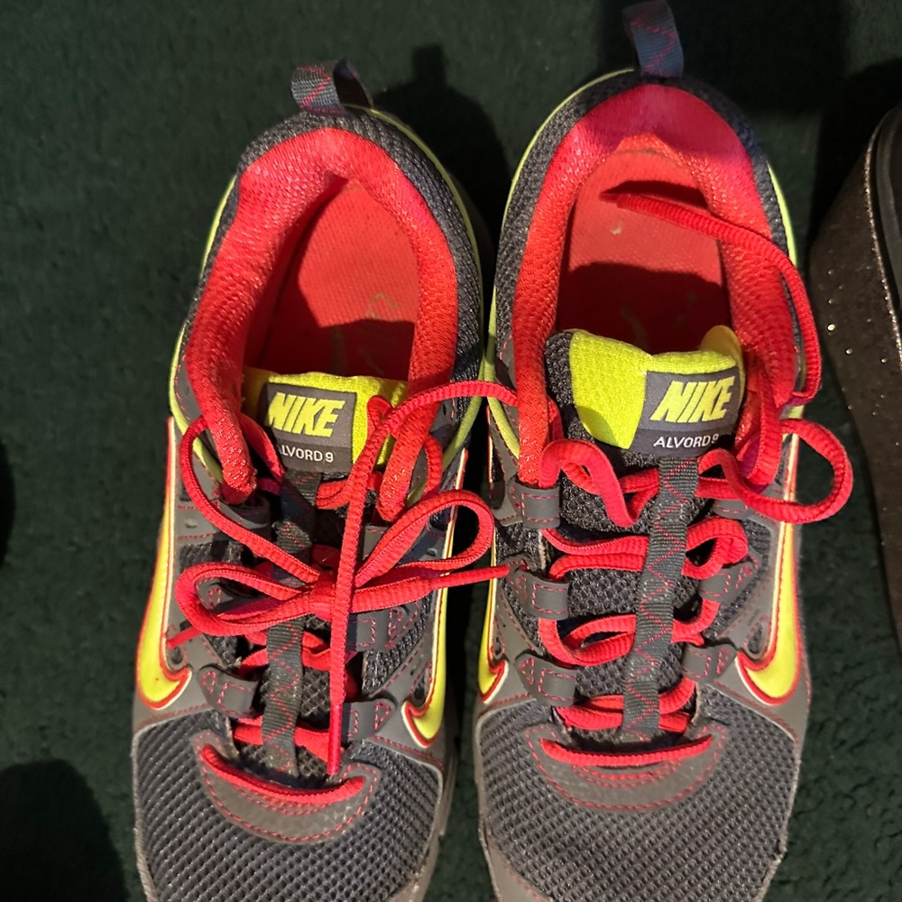 Ladies Alvord 9 red/ pink color  and Neon Yellow Sneakers